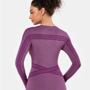 Chic Purple Long Sleeve Women's Top